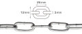 Langlenket kjetting 3 mm x 2 meter